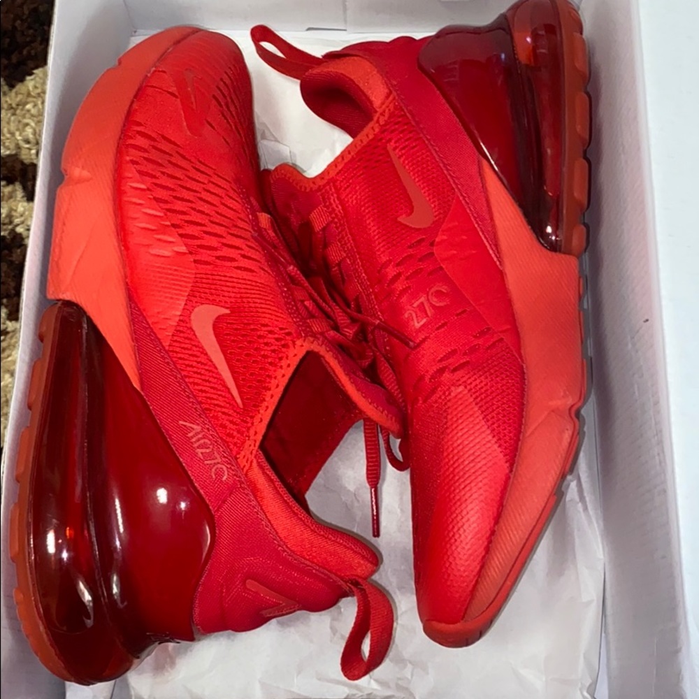 Red nike shoes